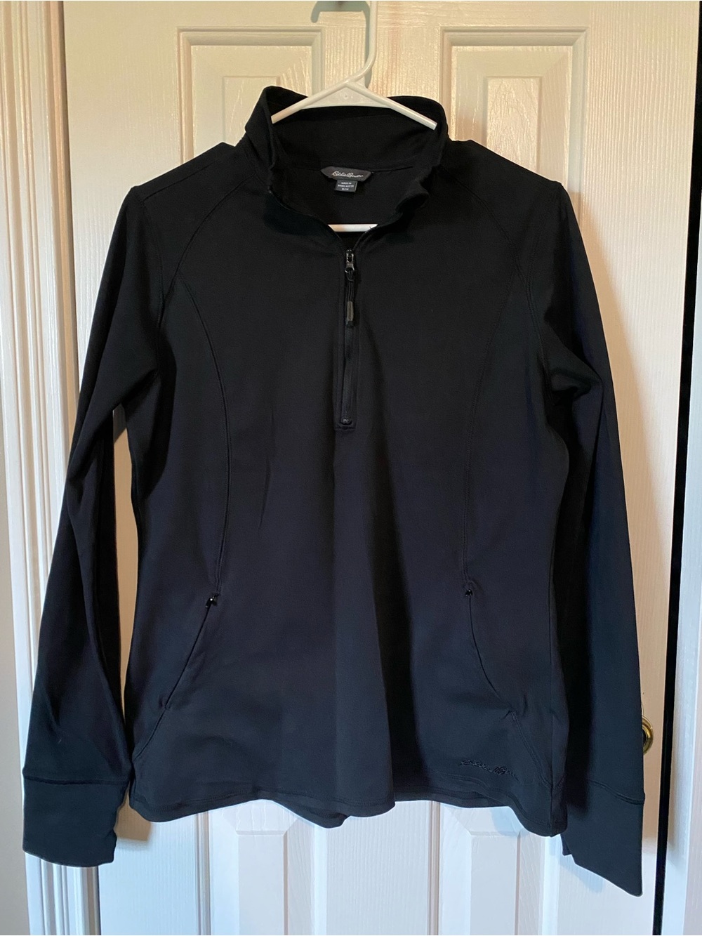 Women’s Eddie Bauer Activewear 1/4 Zip Pullover in Black Size Medium